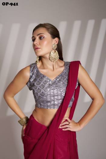 LAXMINAM OP-941 DESIGNER SHIMMER SAREE WHOLESALER IN INDIA